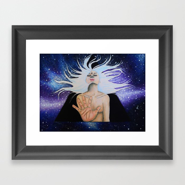 Moon Being Framed Art Print