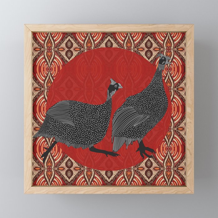 Guinea Fowl Framed Mini Art Print