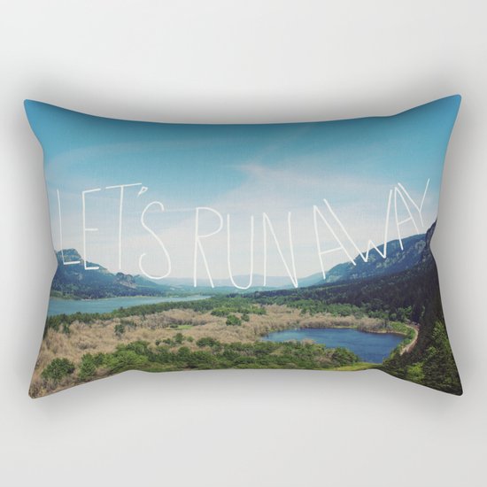 Let's Run Away: Columbia Gorge, Oregon Rectangular Pillow