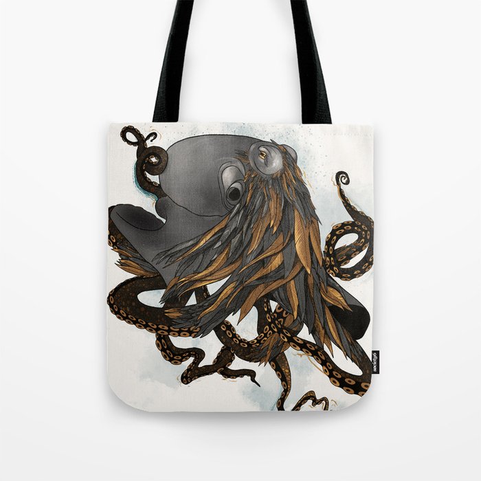 Feathered Octopus Tote Bag
