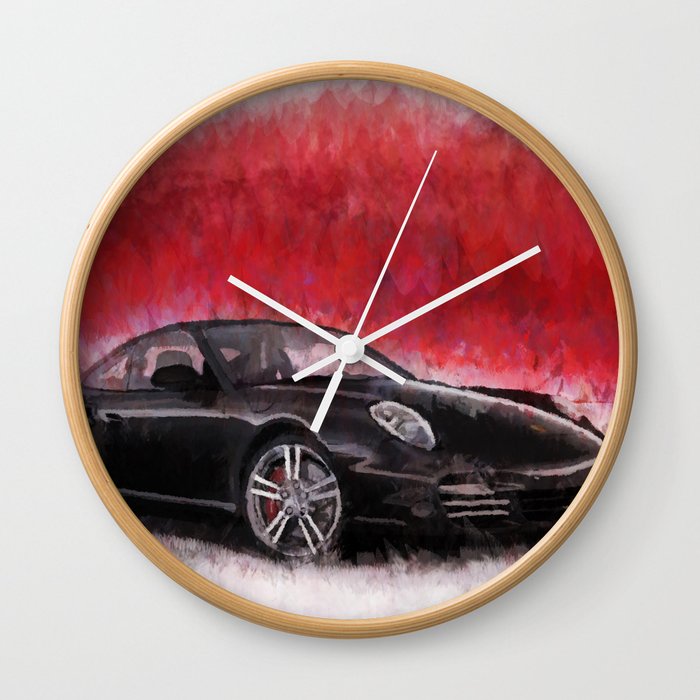 Porsche 911 Turbo Wall Clock By Christopherrichards Society6