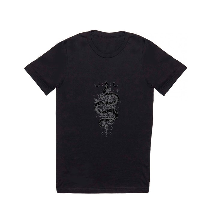 Serpent Spell -Black and White T Shirt