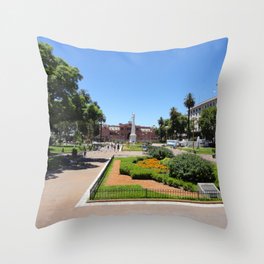 Argentina Photography - A Historical Landmark In Buenos Aires In The Day Throw Pillow