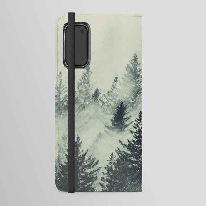 Forest Green - Foggy Woods Delight Android Wallet Case