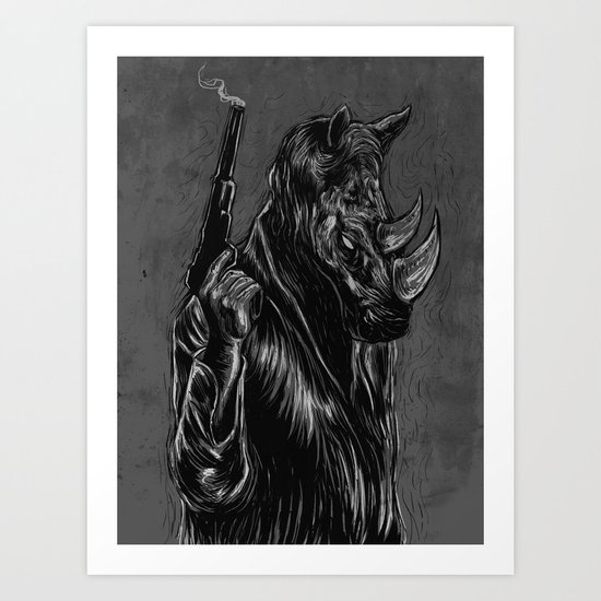rhinoceros Art Print