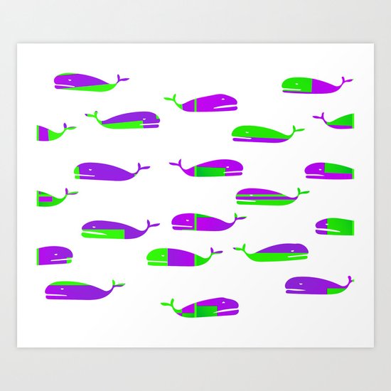 Whales Art Print