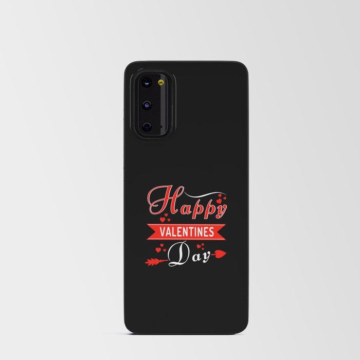 Greetings Typography Hearts Day Valentines Day Android Card Case