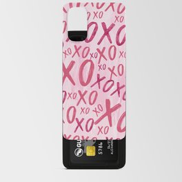 Preppy Room Decor - XOXO Watercolor Collage on White Android Card Case