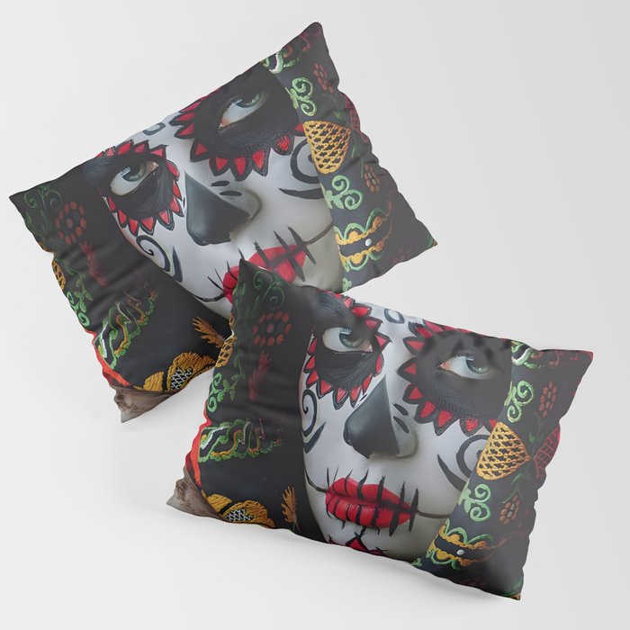 Catrina Skull day of the death Pillow Sham