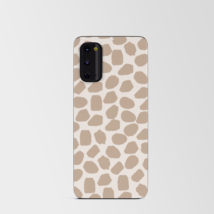Ink Spot Pattern Buff Beige and Cream Android Card Case