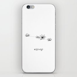 Aries Floral Constellation iPhone Skin