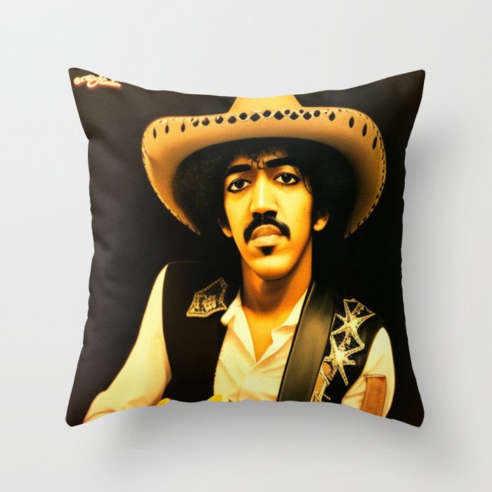 Phil Lynott Thin Lizzy The Cowboy Strimbu Art Throw Pillow