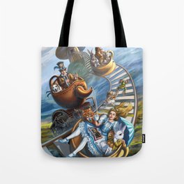 Steampunk Alice in Wonderland Teacups Tote Bag