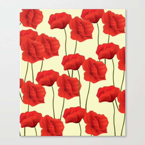 Red flowers #society6 Canvas Print