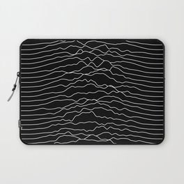 Black Mono Waveform Laptop Sleeve