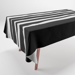Inkaa - Black and White Colourful Summer Retro Ink Stripes Design Tablecloth