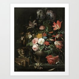The Overturned Bouquet, Abraham Mignon, 1660 - 1679 Art Print