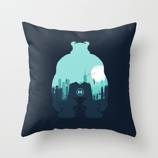 Welcome To Monsters, Inc. Throw Pillow