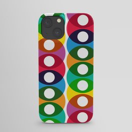 Geometric Pattern 64 (colorful bubbles) iPhone Case
