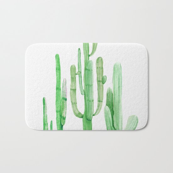 Three Amigos Cacti Green Bath Mat