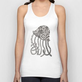 Mechanical Steampunk Jellyfish Unisex Tank Top