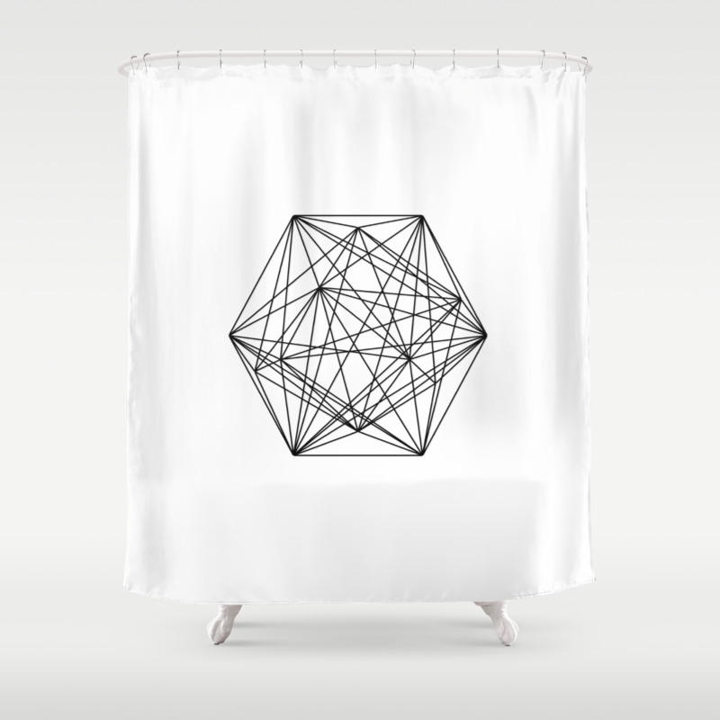 Geometric Crystal Black And White Geometric Abstract Design