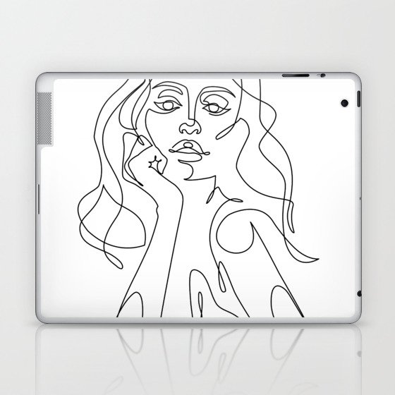 One line portrait of dreamer Laptop & iPad Skin