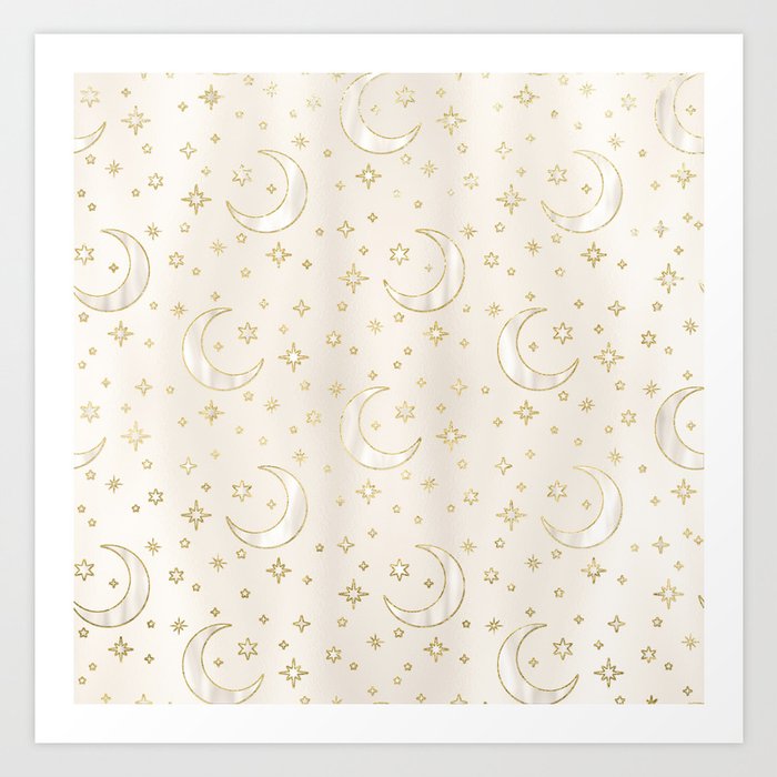 Celestial Pearl Moon & Stars Kunstdrucke Celestial Pearl Moon & Stars Kunstdrucke