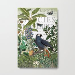 Hide and seek Metal Print | Blueparrot, Pinapple, Jungle, Collage, Digital, Metal, Leaves, Plastic, Hide, Paper 