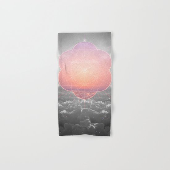 The Sun Is But A Morning Star (Mono Geometric Sunrise) Hand & Bath Towel