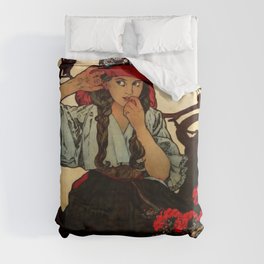 Alphonse Mucha Association of Moravian Teachers  (1860 – 1939) Duvet Cover