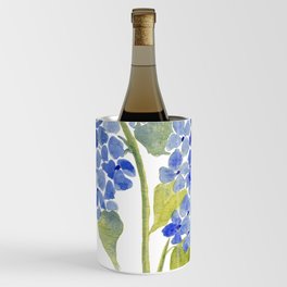 Blue Gouache Hydrangea Wine Chiller