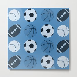 sport Metal Print | Soccer, Pattern, Futebol, Basquete, Futebolamericano, Baseball, Ball, Basketball, Amercanfootball, Graphicdesign 