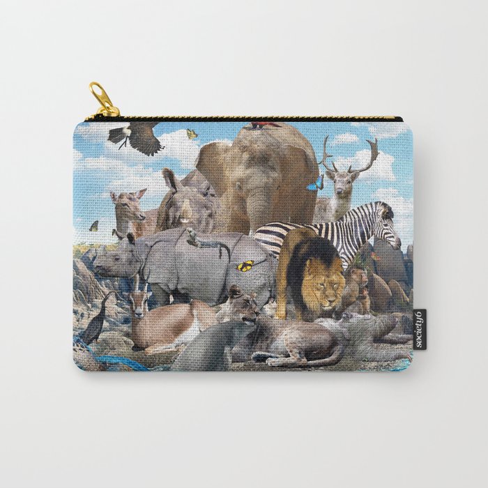 Ocean African Animal Animals Group Scene Carry-All Pouch