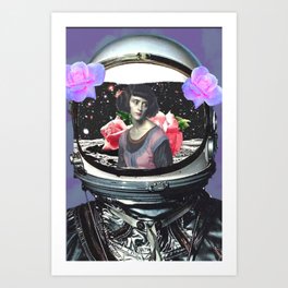 Astronaut's Wife Art Print | Digital, Collage 