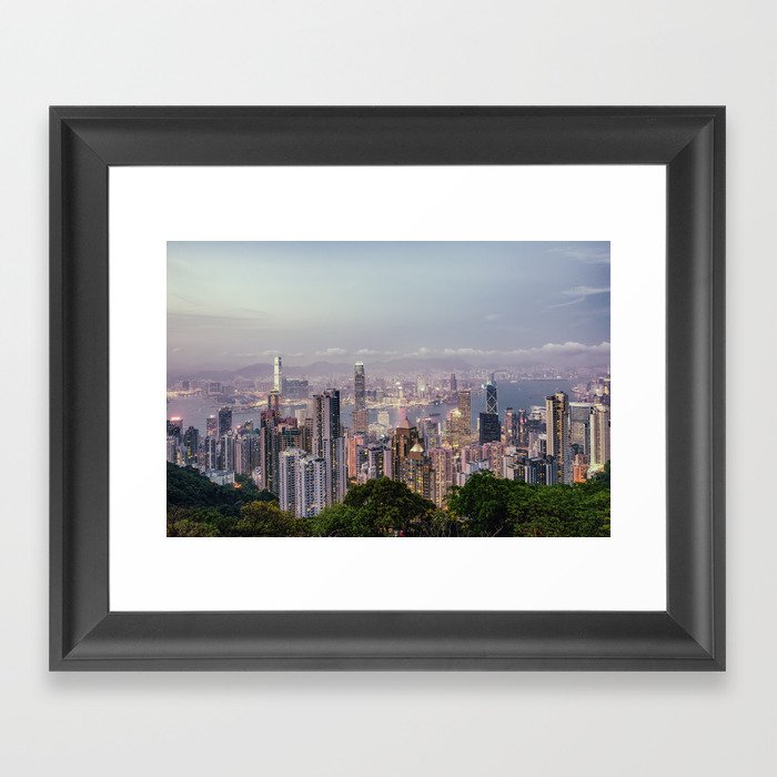 Hongkong sunset 2 Framed Art Print
