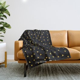 Modern Popular Gold Triangles Collection Throw Blanket