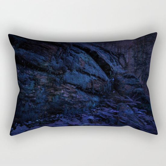 Enchanted Midnight Forest Wall Rectangular Pillow