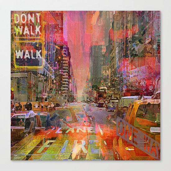 traffic jam pink Canvas Print