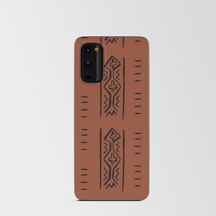 Mud Cloth Mercy Terracotta Orange and Black  Android Card Case