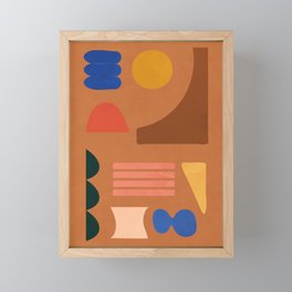Colorful Modern Abstract Shapes 2 Framed Mini Art Print