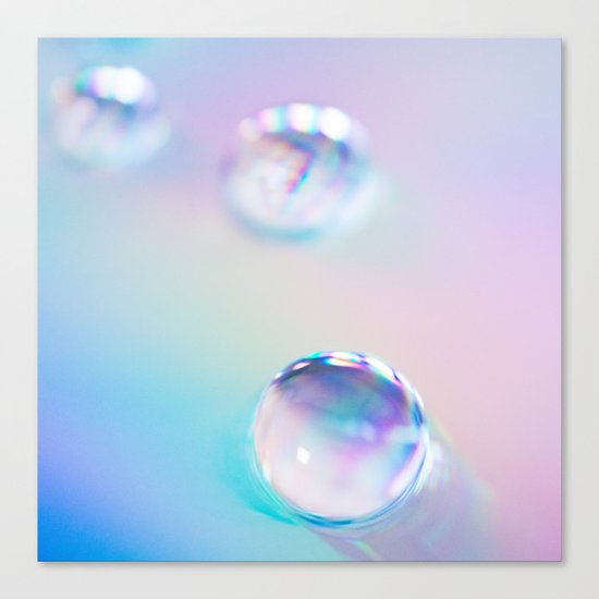 droplets*blue Canvas Print