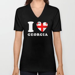 Georgia I Love Georgia V Neck T Shirt