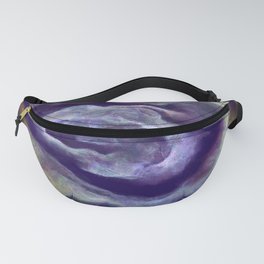 Tumultuous Tempest Yellow And Blue Abstract Art Fanny Pack