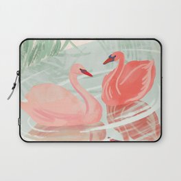 Pink Swans Laptop Sleeve