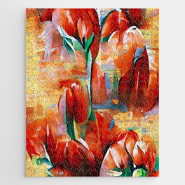 Tulip Flowers at Sunset Jigsaw Puzzle