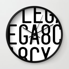 LEGA8CY BLK Wall Clock