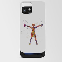 Fitness in watercolor iPhone Card Case