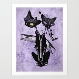 Siamese (purple edition) Art Print