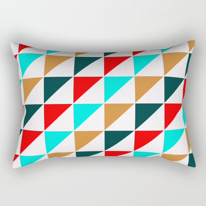 Abstract Geometric Christmas Pattern 04 Rectangular Pillow